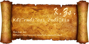 Körmöczi Zsófia névjegykártya